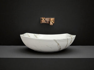 DELTA Premium Designer Ceramic Wash basin Matt Finish (M34) (18x13x5) Table Top Basin (Multicolor)