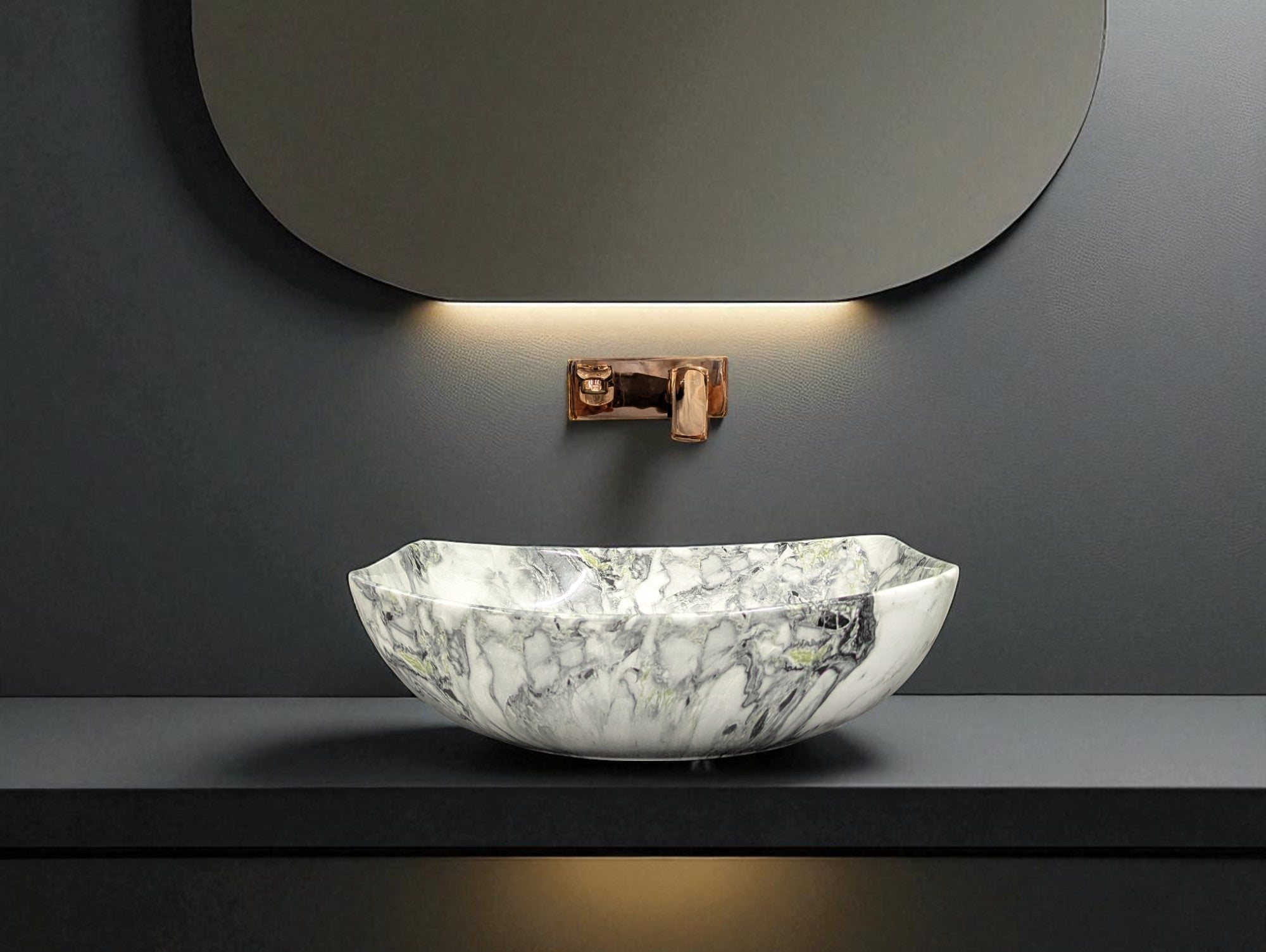 DELTA Premium Designer Ceramic Wash basin Matt Finish (M41) (18x13x5) Table Top Basin (Multicolor)