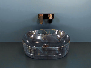 DELTA Premium Designer Ceramic Wash basin Matt Finish (M78) (19.5x13x5)(M78) Table Top Basin (Multicolor)