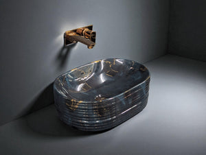 DELTA Premium Designer Ceramic Wash basin Matt Finish (M78) (19.5x13x5)(M78) Table Top Basin (Multicolor)