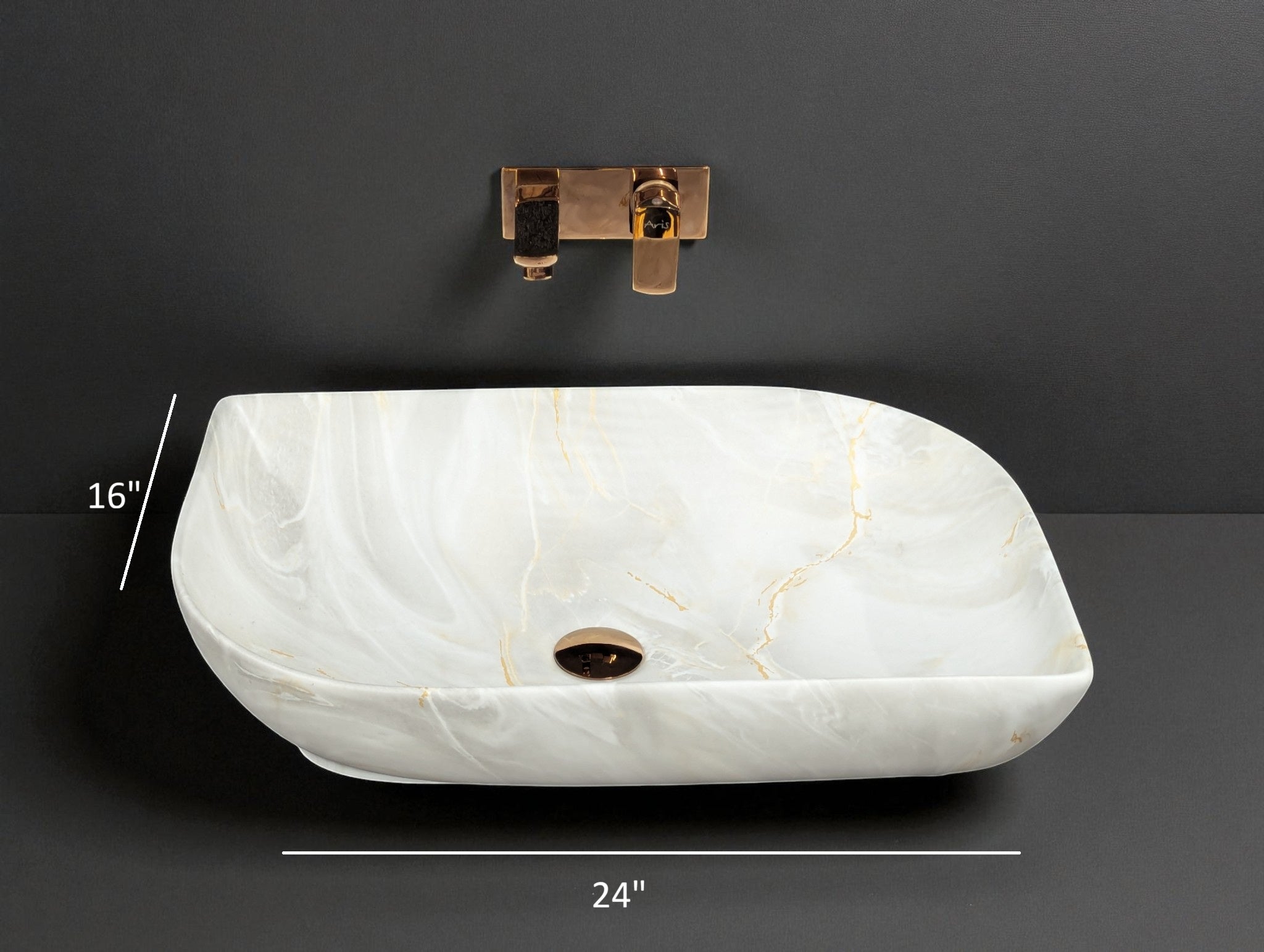 DELTA Premium Designer Ceramic Wash basin Matt Finish (M70) (22x16x5)(M70) Table Top Basin (Multicolor)