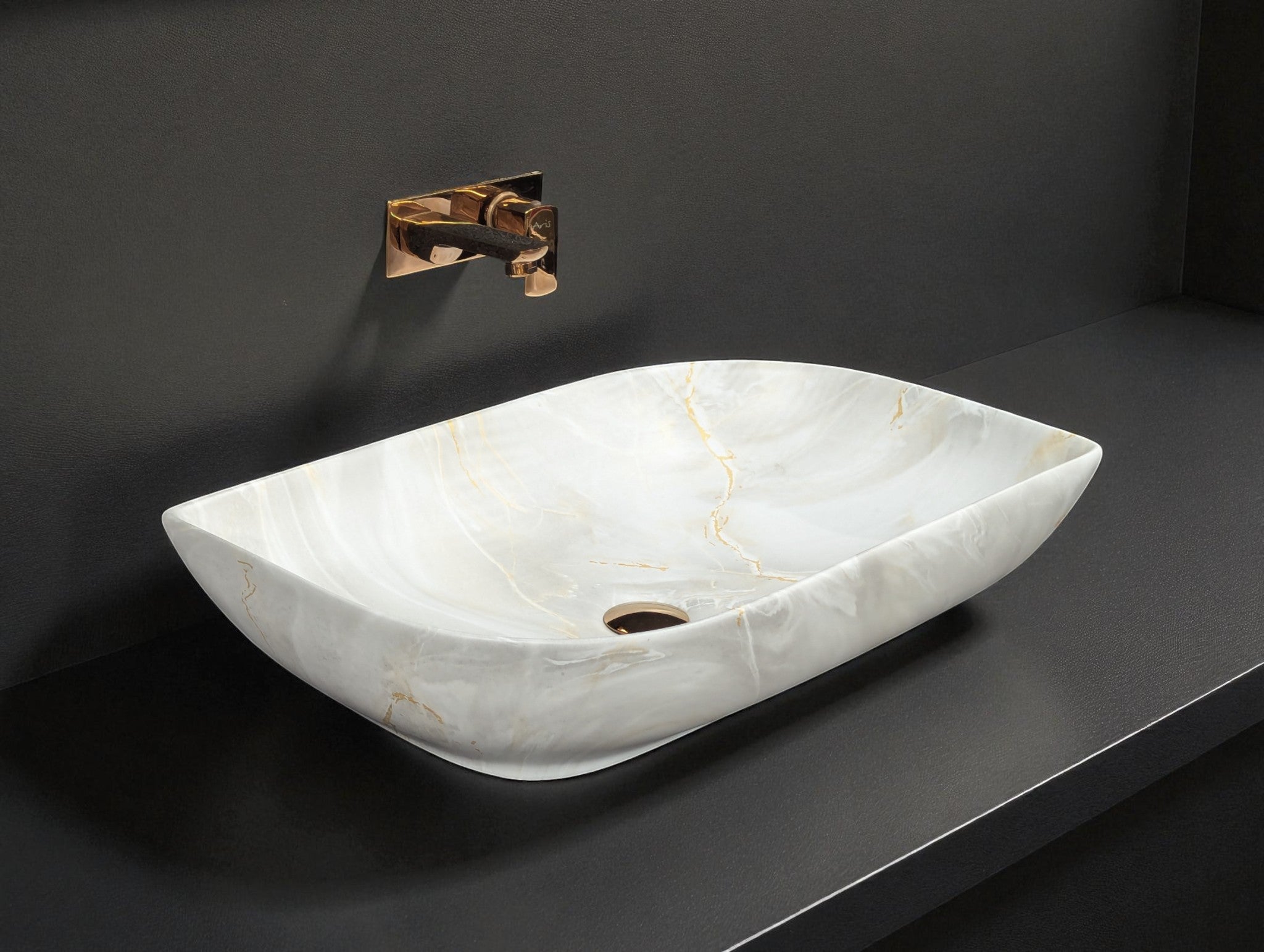 DELTA Premium Designer Ceramic Wash basin Matt Finish (M70) (22x16x5)(M70) Table Top Basin (Multicolor)