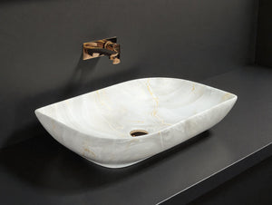 DELTA Premium Designer Ceramic Wash basin Matt Finish (M70) (22x16x5)(M70) Table Top Basin (Multicolor)